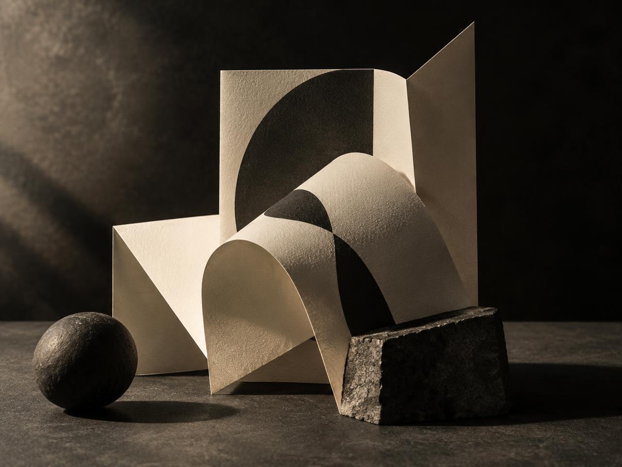Editorial paper study used as a placeholder for future project imagery